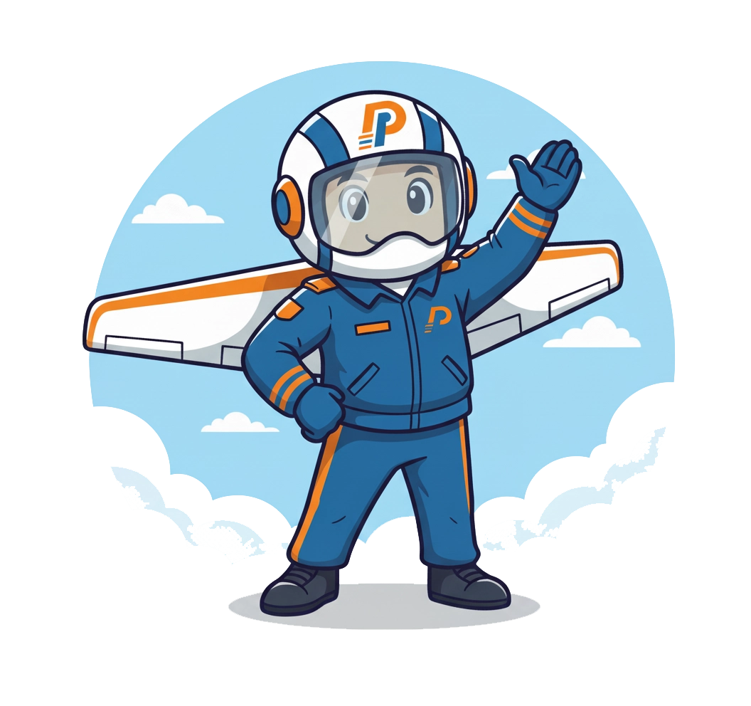 DParcel mascot waving